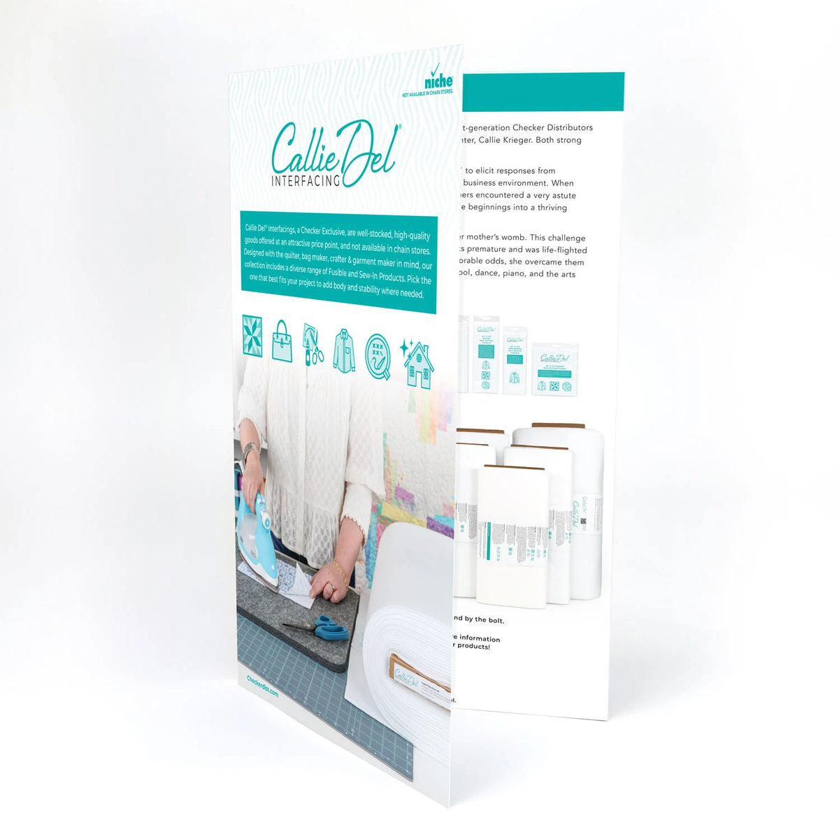 Callie Del® Tri-Fold Swatch Card