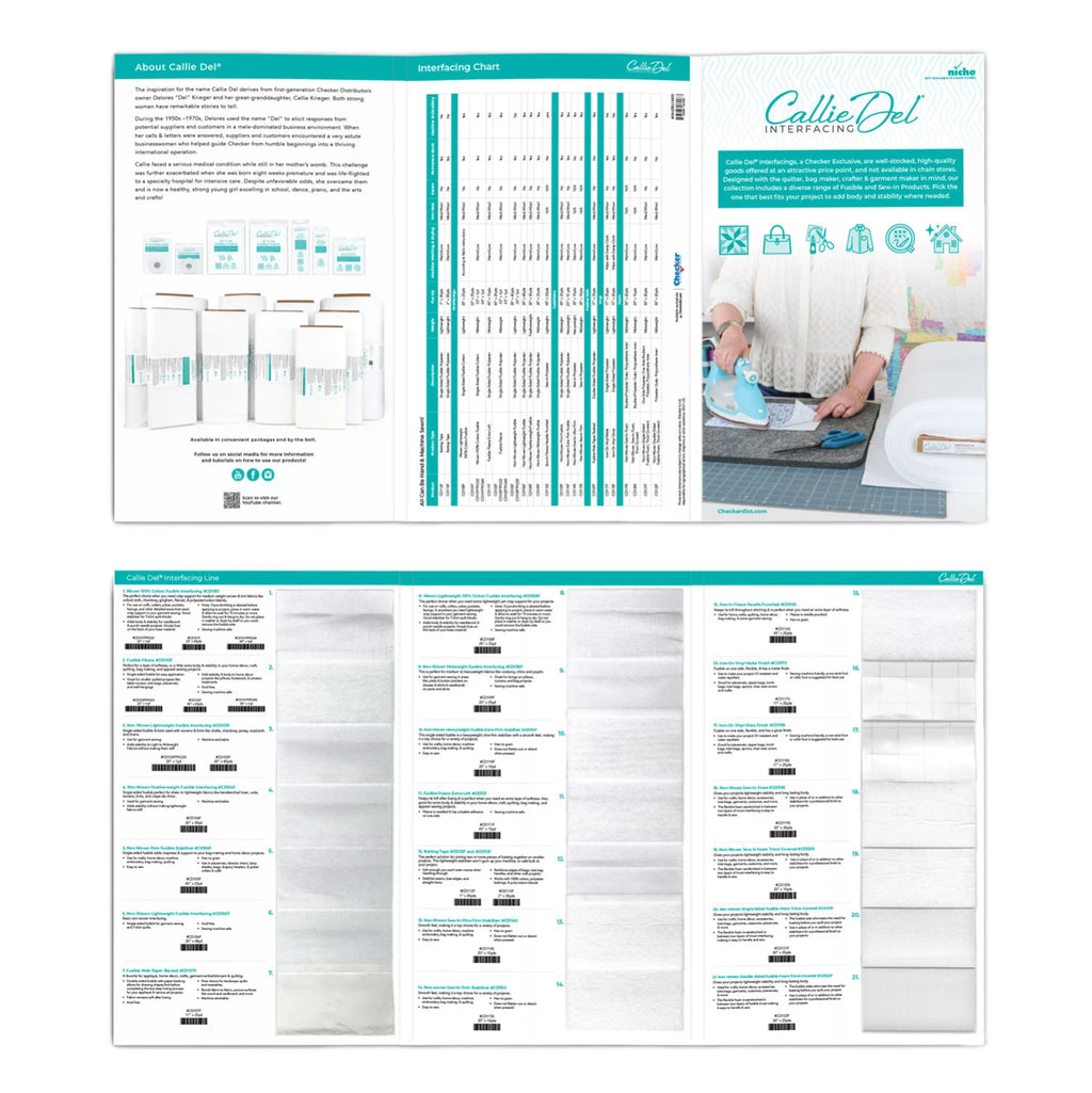 Callie Del® Tri-Fold Swatch Card
