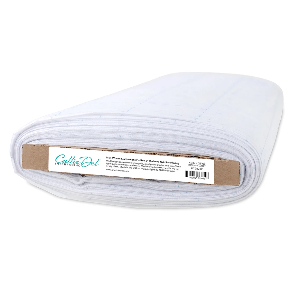 Non-Woven Lightweight Fusible 2in Quilter's Grid Interfacing 48in x 25yds