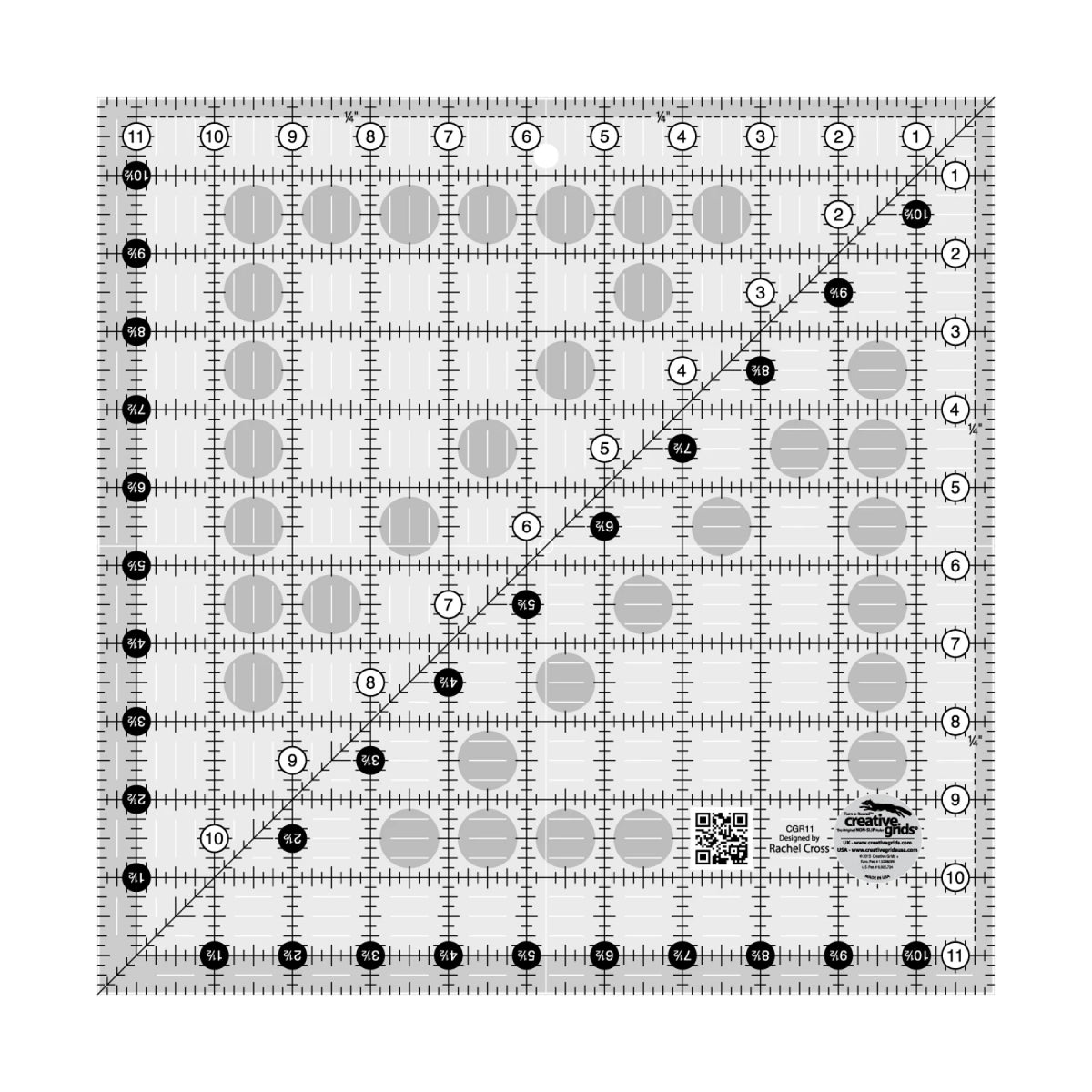 Creative Grids® Quilt Ruler 11-1/2in x 11-1/2in Square