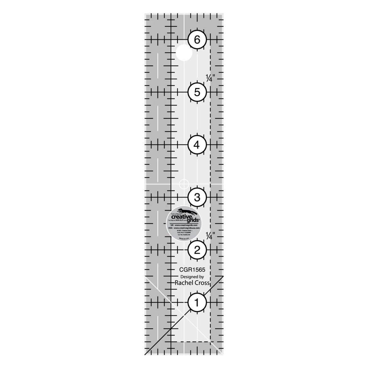 Creative Grids® Quilt Ruler 1-1/2in x 6-1/2in Rectangle