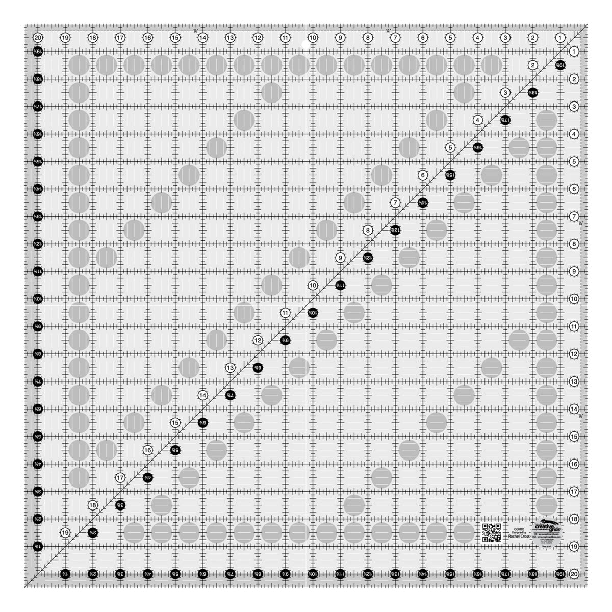Creative Grids® Quilt Ruler 20-1/2in Square