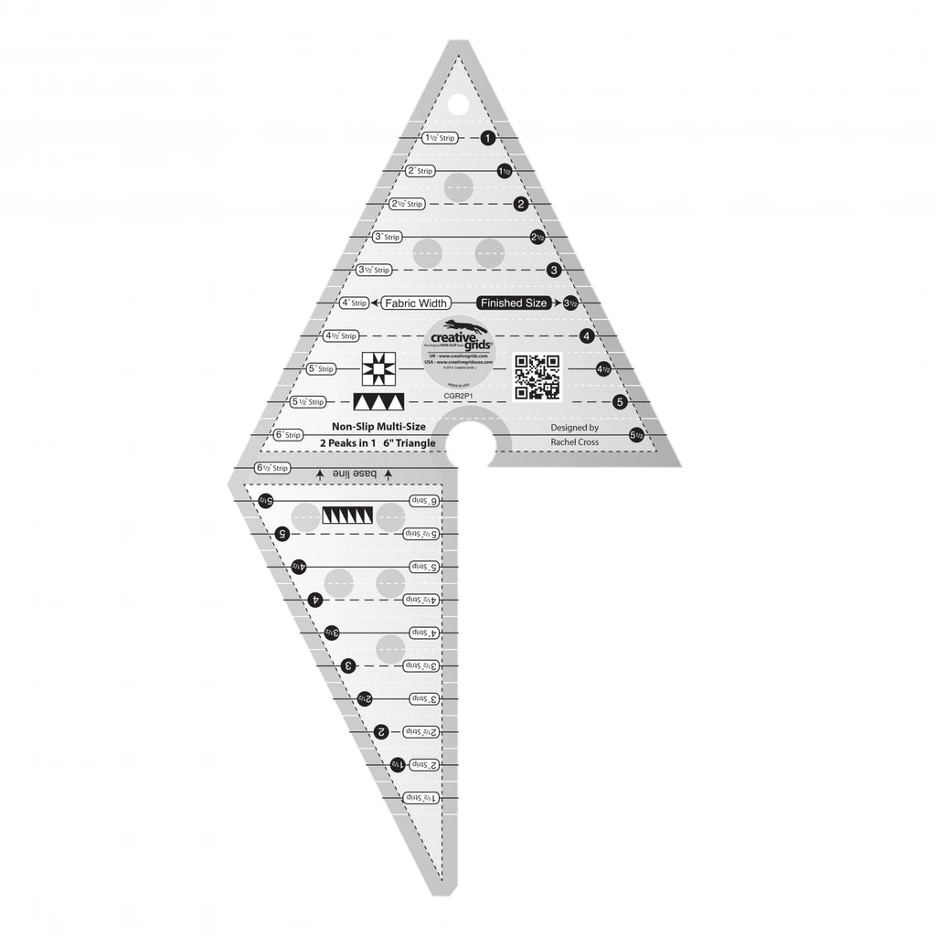 Creative Grids® Quilt Ruler 2 Peaks in 1 Triangle