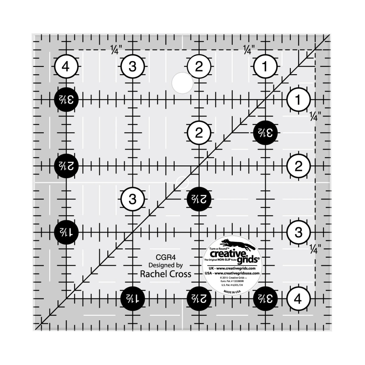 Creative Grids® Quilt Ruler 4-1/2in Square