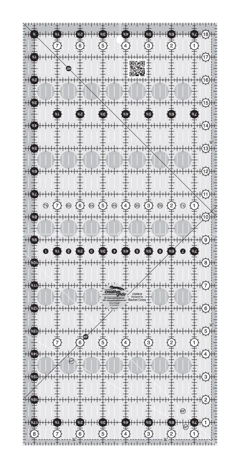 Creative Grids® Quilt Ruler 8-1/2in x 18-1/2in Rectangle