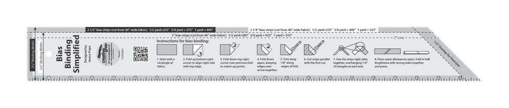 Creative Grids® Quilt Ruler Bias Binding Simplified