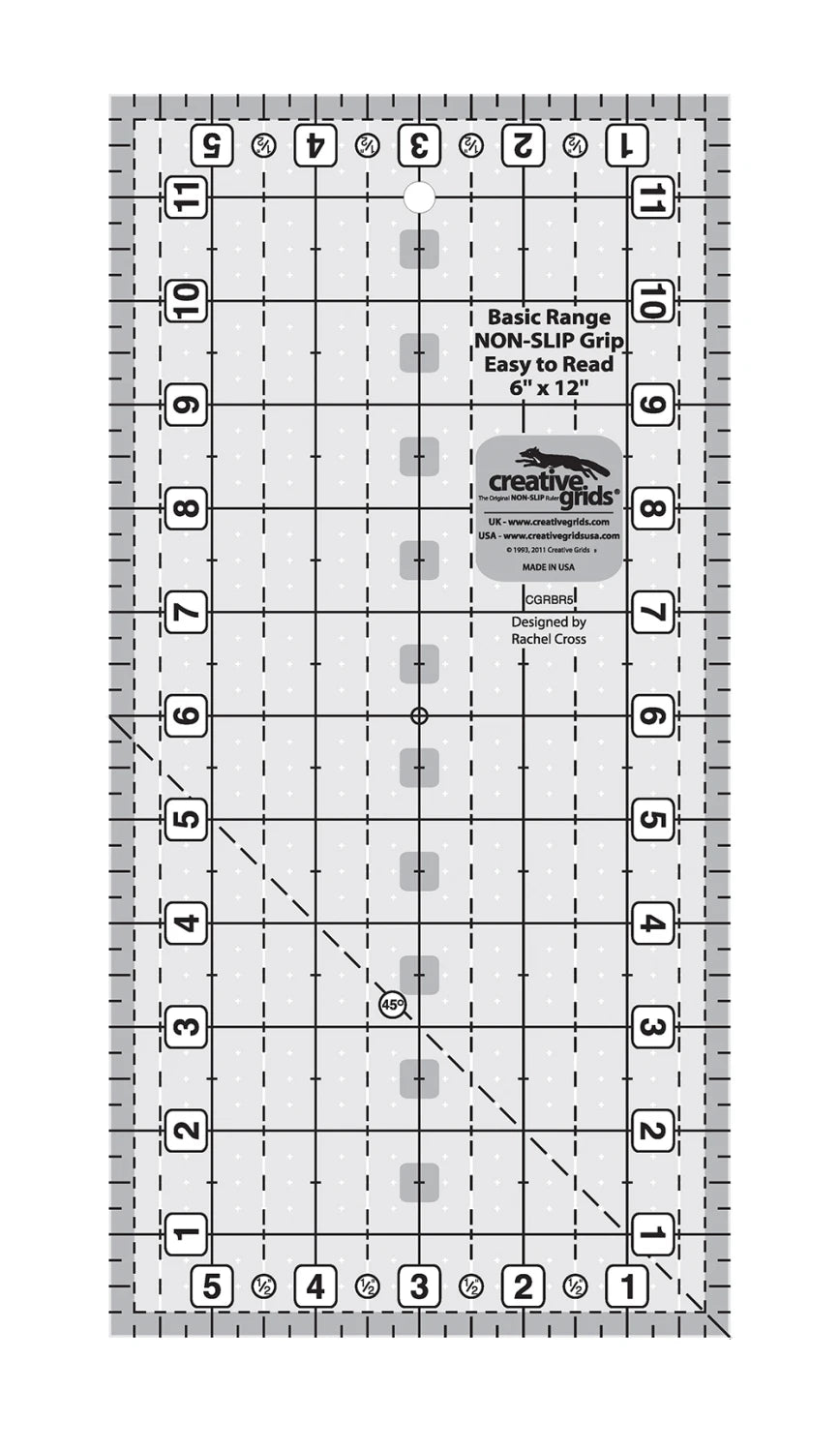 Creative Grids® Quilt Ruler Basic Range 6in x 12in Rectangle