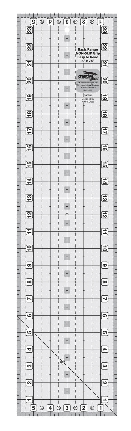 Creative Grids® Quilt Ruler Basic Range 6in x 24in Rectangle