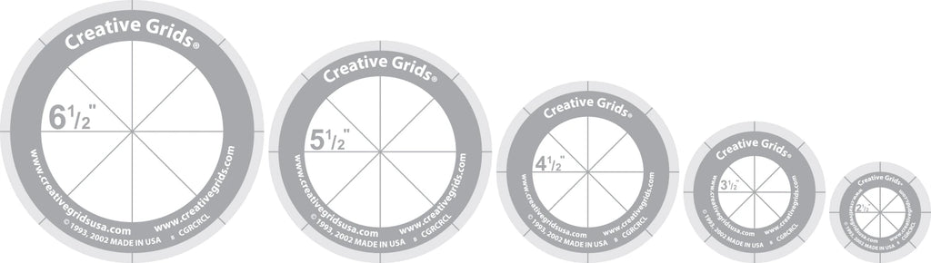 Creative Grids® Quilt Ruler Circles Set of 5