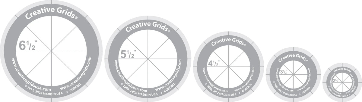 Creative Grids® Quilt Ruler Circles Set of 5