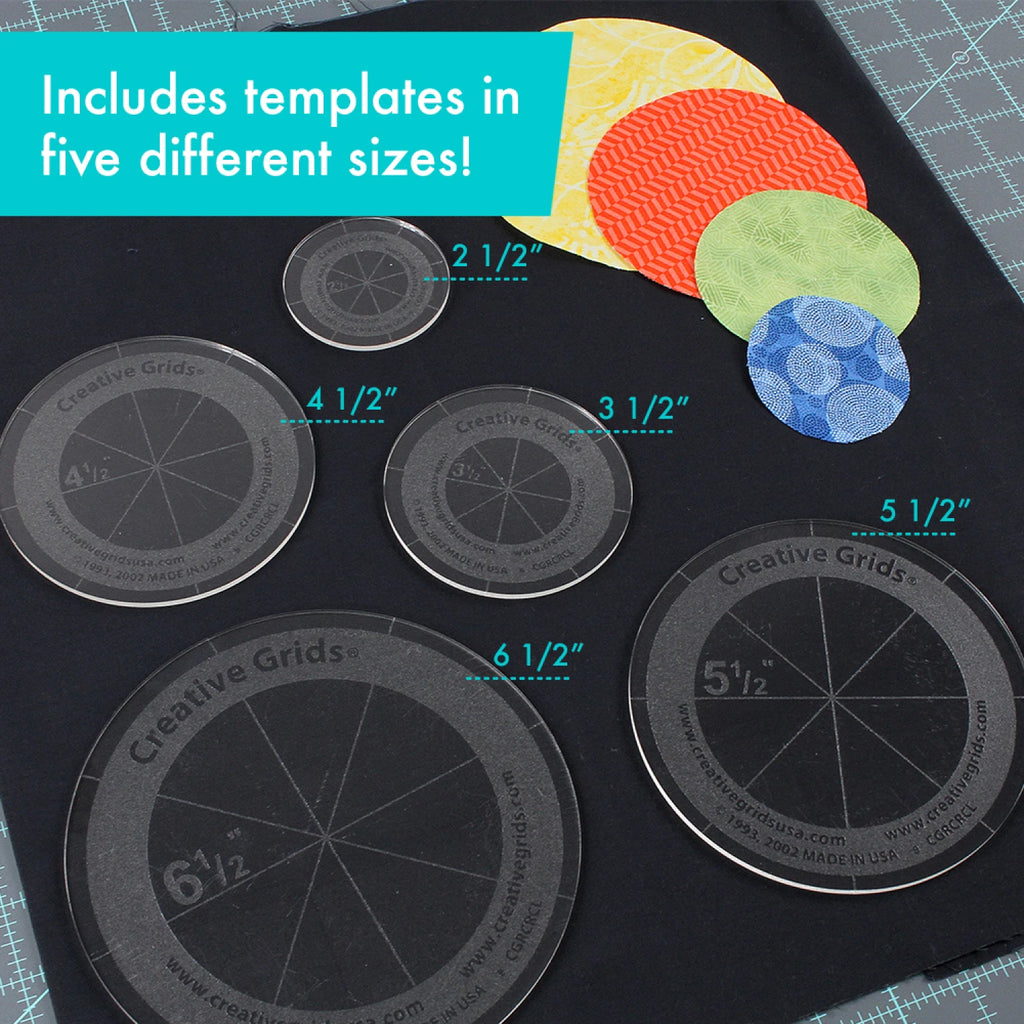 Creative Grids® Quilt Ruler Circles Set of 5