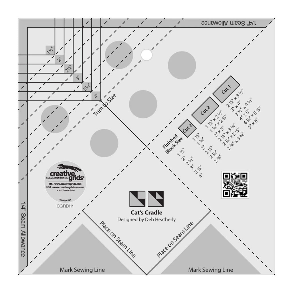 Creative Grids® Quilt Ruler Cat's Cradle Tool