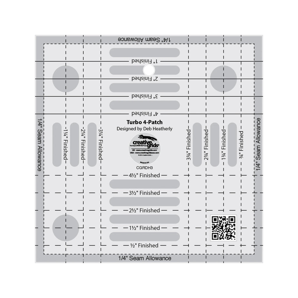 Creative Grids® Quilt Ruler Turbo 4-Patch Template