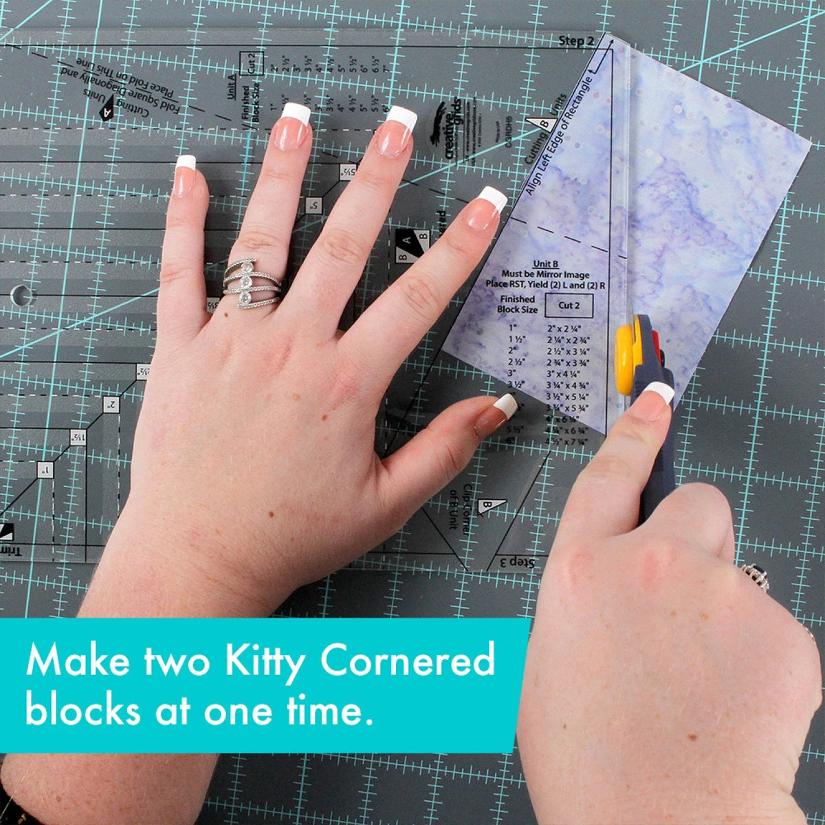 Creative Grids® Quilt Ruler Kitty Cornered