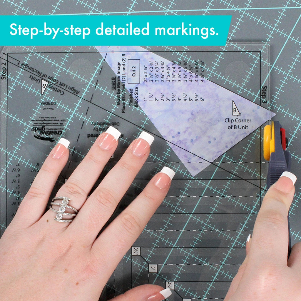Creative Grids® Quilt Ruler Kitty Cornered