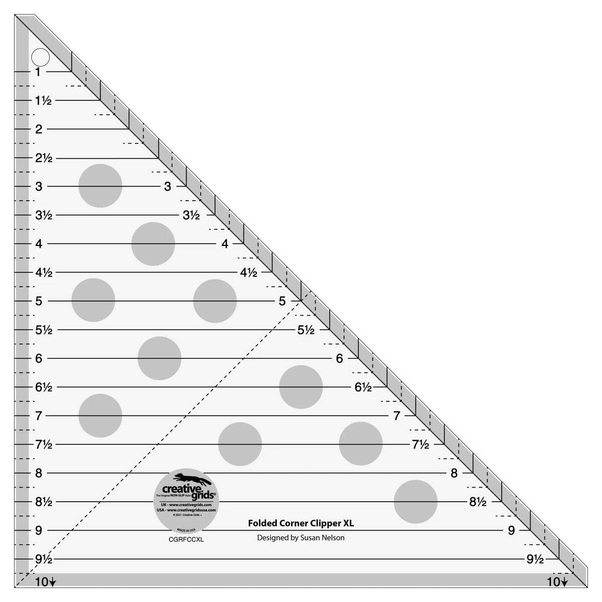 Creative Grids® Quilt Ruler Folded Corner Clipper Tool XL