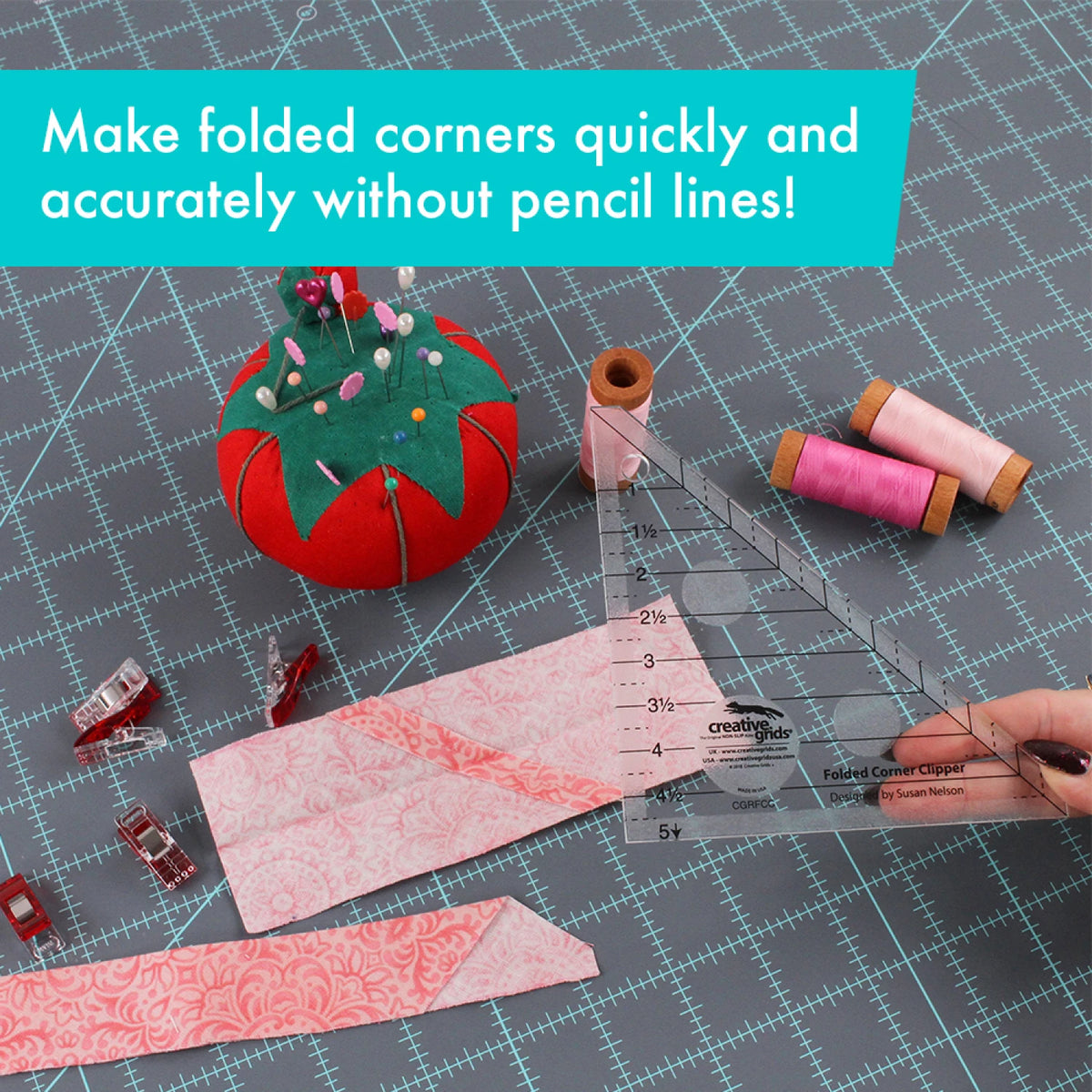 Creative Grids® Quilt Ruler Folded Corner Clipper Tool