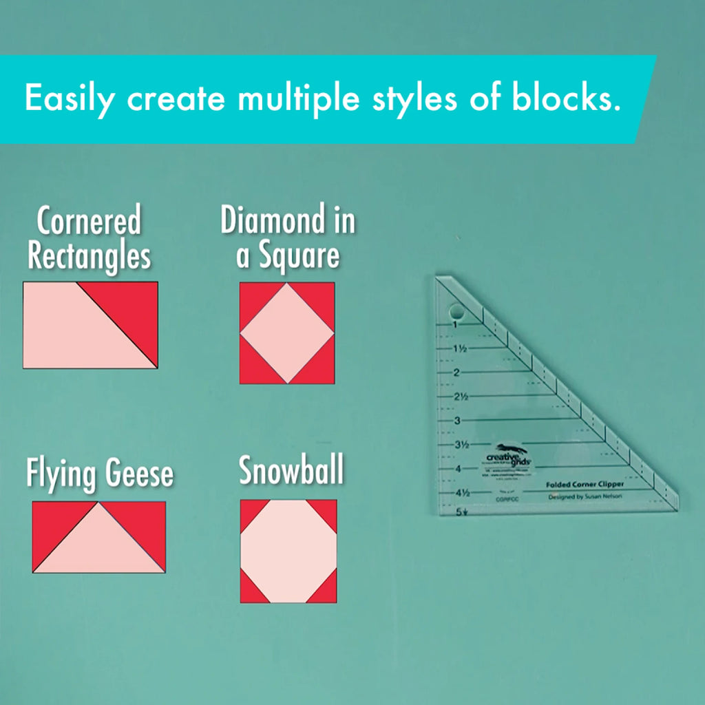 Creative Grids® Quilt Ruler Folded Corner Clipper Tool