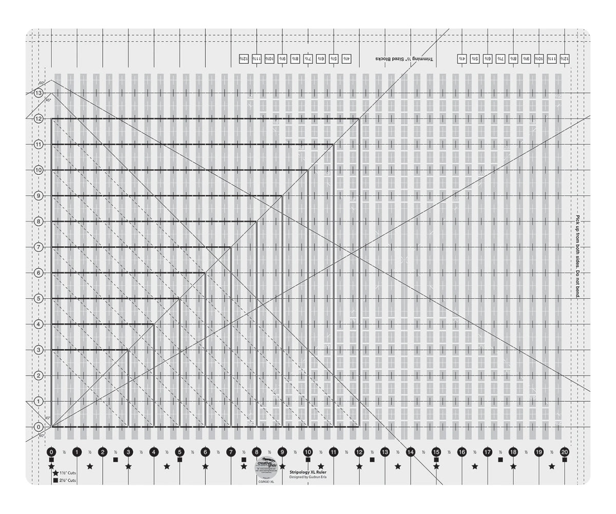 Creative Grids® Quilt Ruler Stripology® XL