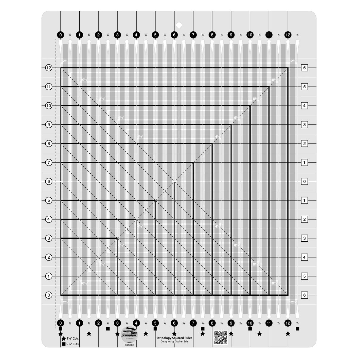 Creative Grids® Quilt Ruler Stripology® Squared