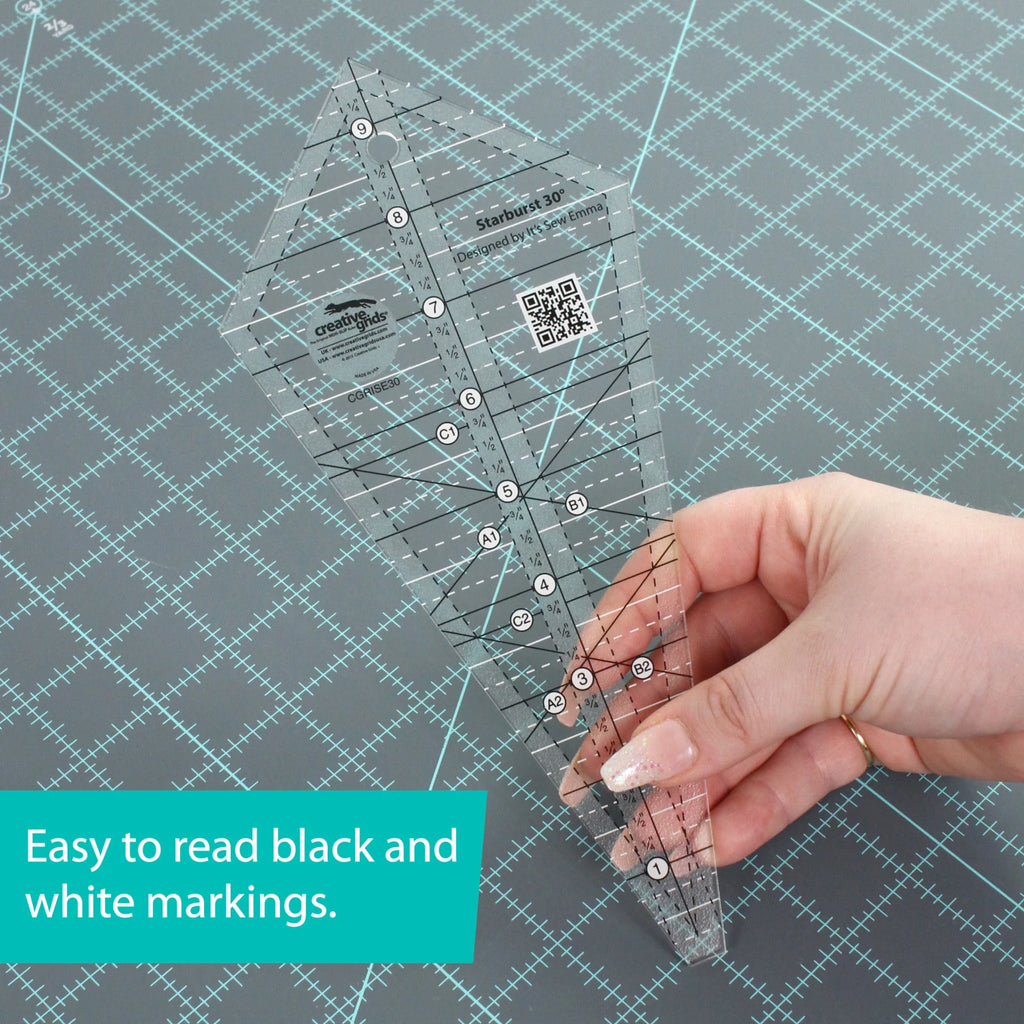 Creative Grids® Quilt Ruler Starburst 30 Degree Triangle 9-1/2in