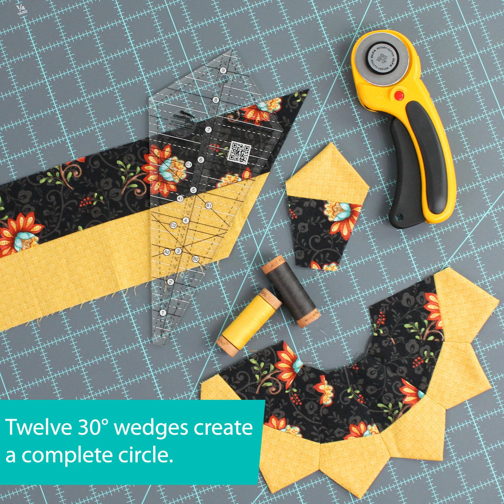 Creative Grids® Quilt Ruler Starburst 30 Degree Triangle 9-1/2in