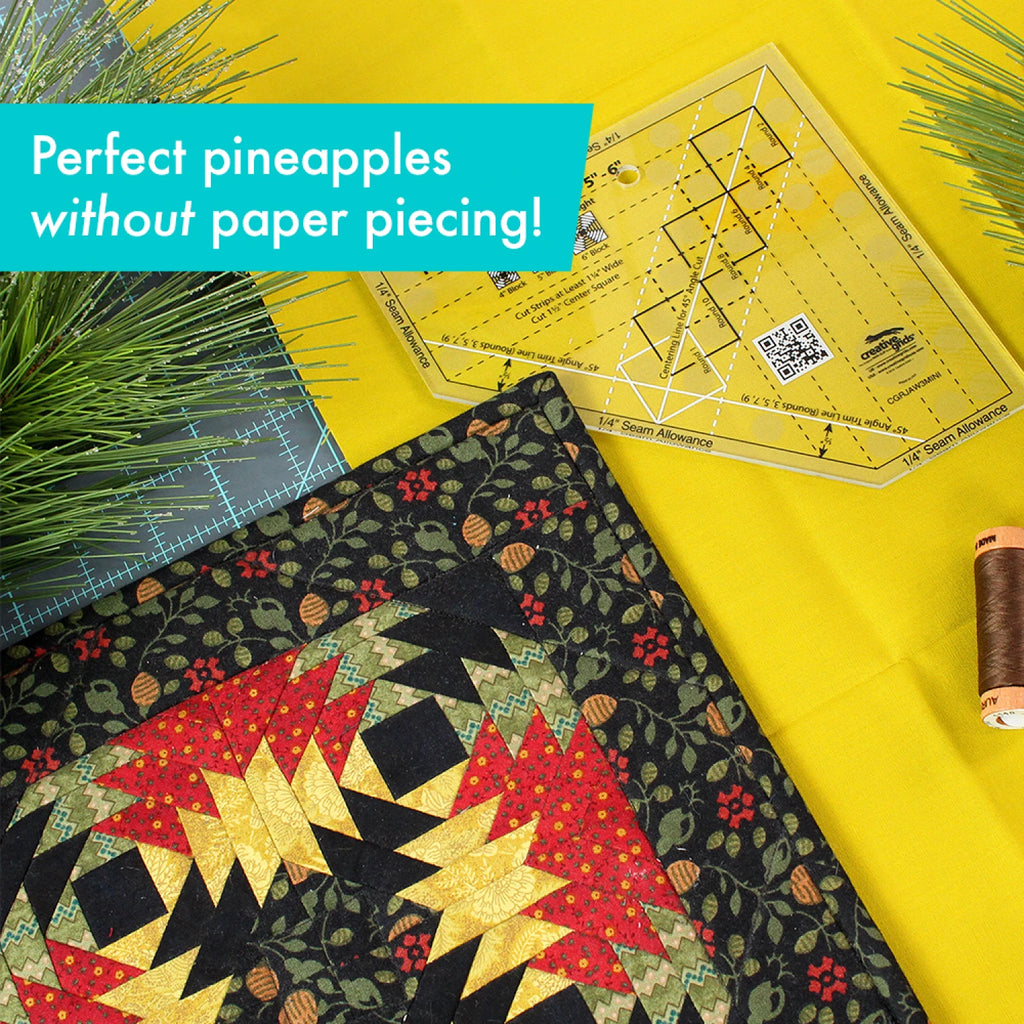Creative Grids® Quilt Ruler Pineapple Trim Tool Mini