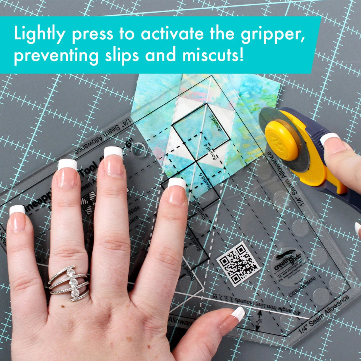 Creative Grids® Quilt Ruler Pineapple Trim Tool Mini