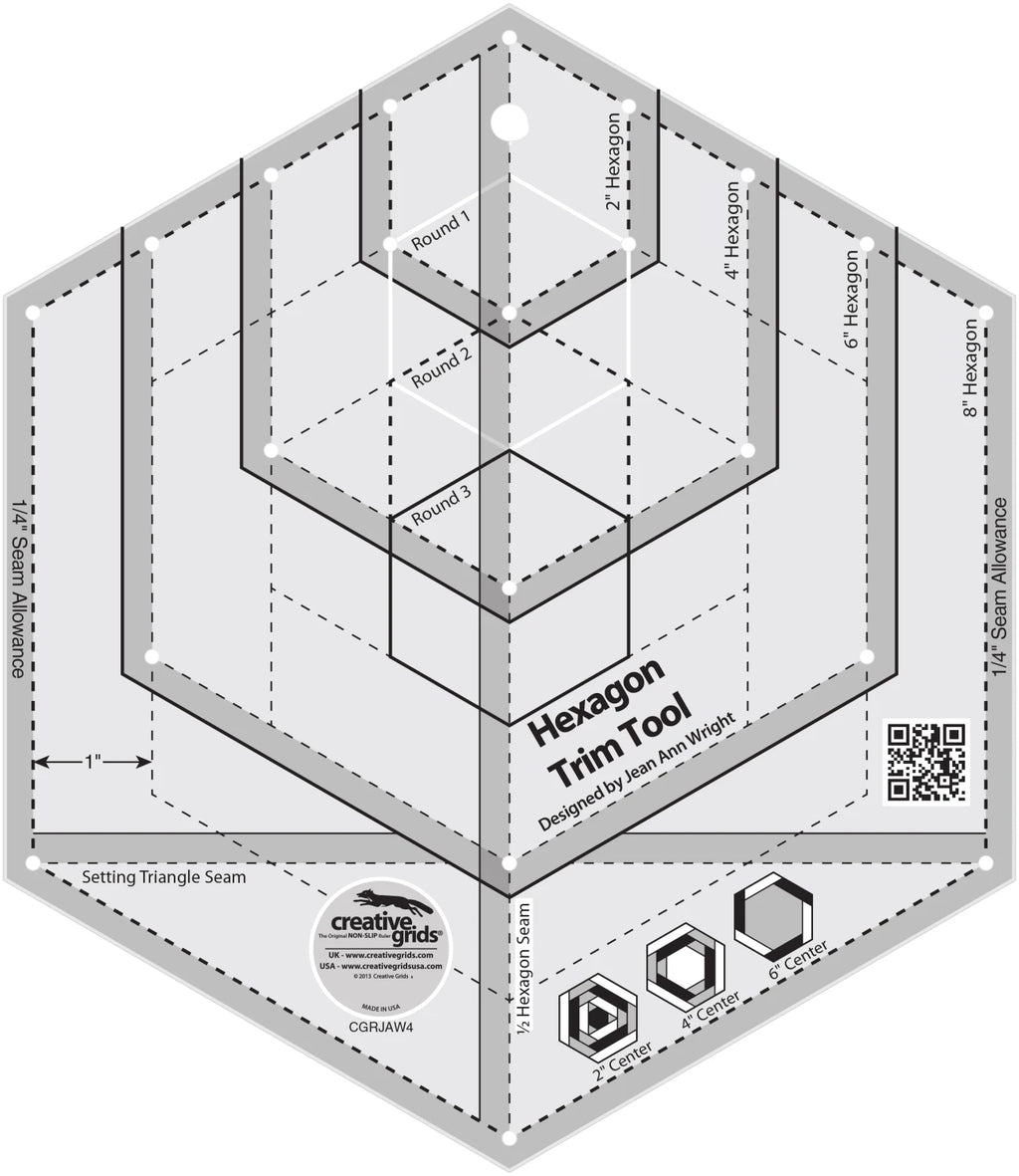 Creative Grids® Quilt Ruler Hexagon Trim Tool