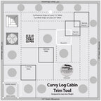 Creative Grids® Quilt Ruler Curvy Log Cabin Trim Tool 8in Finished Blocks