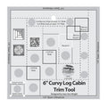 Creative Grids® Quilt Ruler Curvy Log Cabin Trim Tool 6in Finished Blocks
