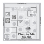 Creative Grids® Quilt Ruler Curvy Log Cabin Trim Tool 6in Finished Blocks