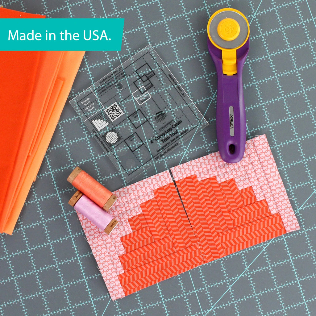 Creative Grids® Quilt Ruler 4in Curvy Log Cabin Trim Tool