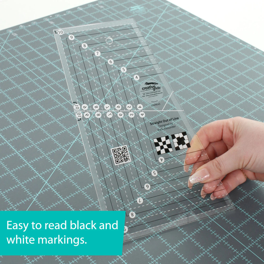 Creative Grids® Quilt Ruler Straight Out Of Line 6in x 10in