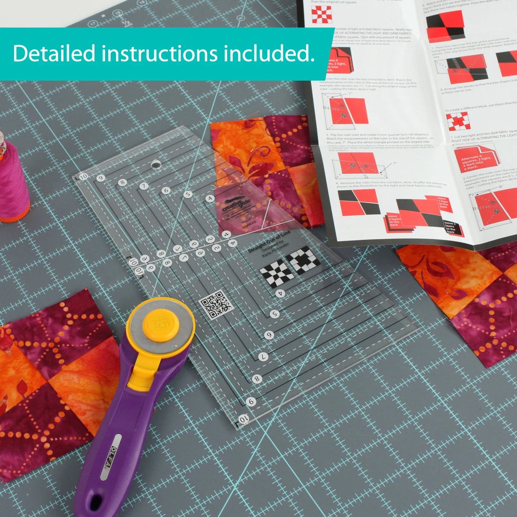 Creative Grids® Quilt Ruler Straight Out Of Line 6in x 10in