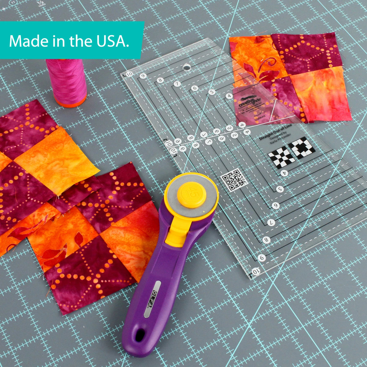 Creative Grids® Quilt Ruler Straight Out Of Line 6in x 10in