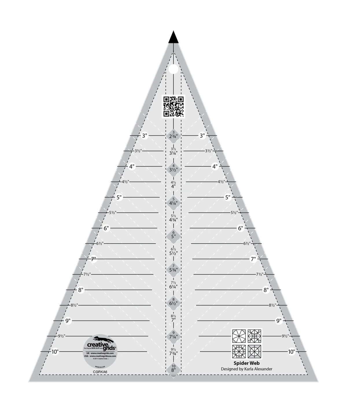 Creative Grids® Quilt Ruler Spider Web