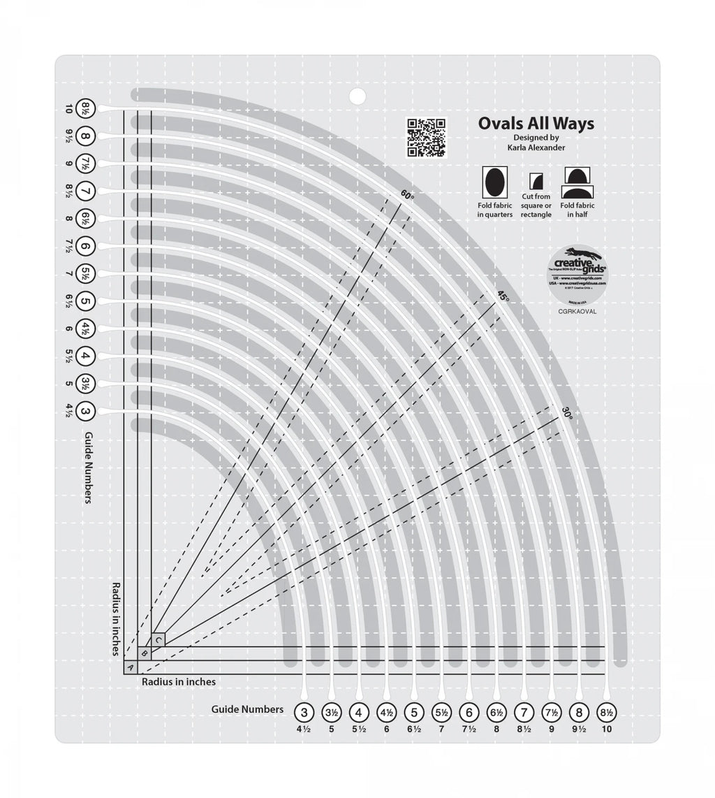 Creative Grids® Quilt Ruler Ovals All Ways