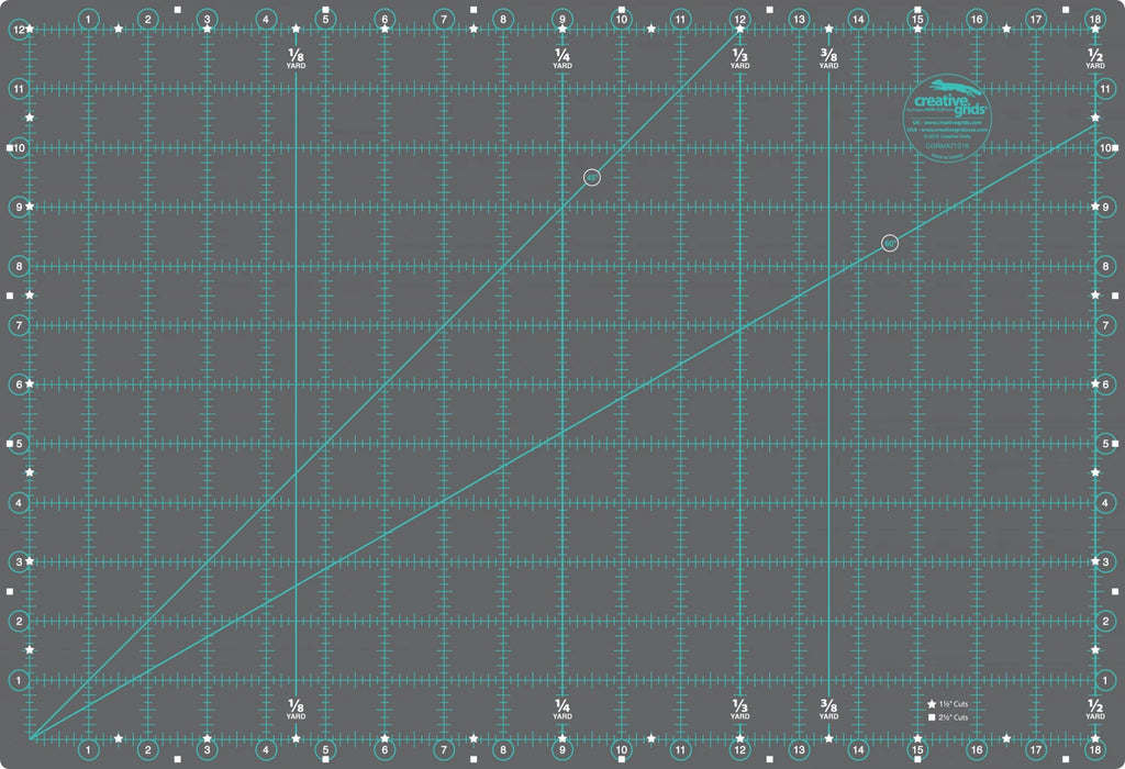 Creative Grids Self-Healing Double Sided Rotary Cutting Mat 12in x 18in