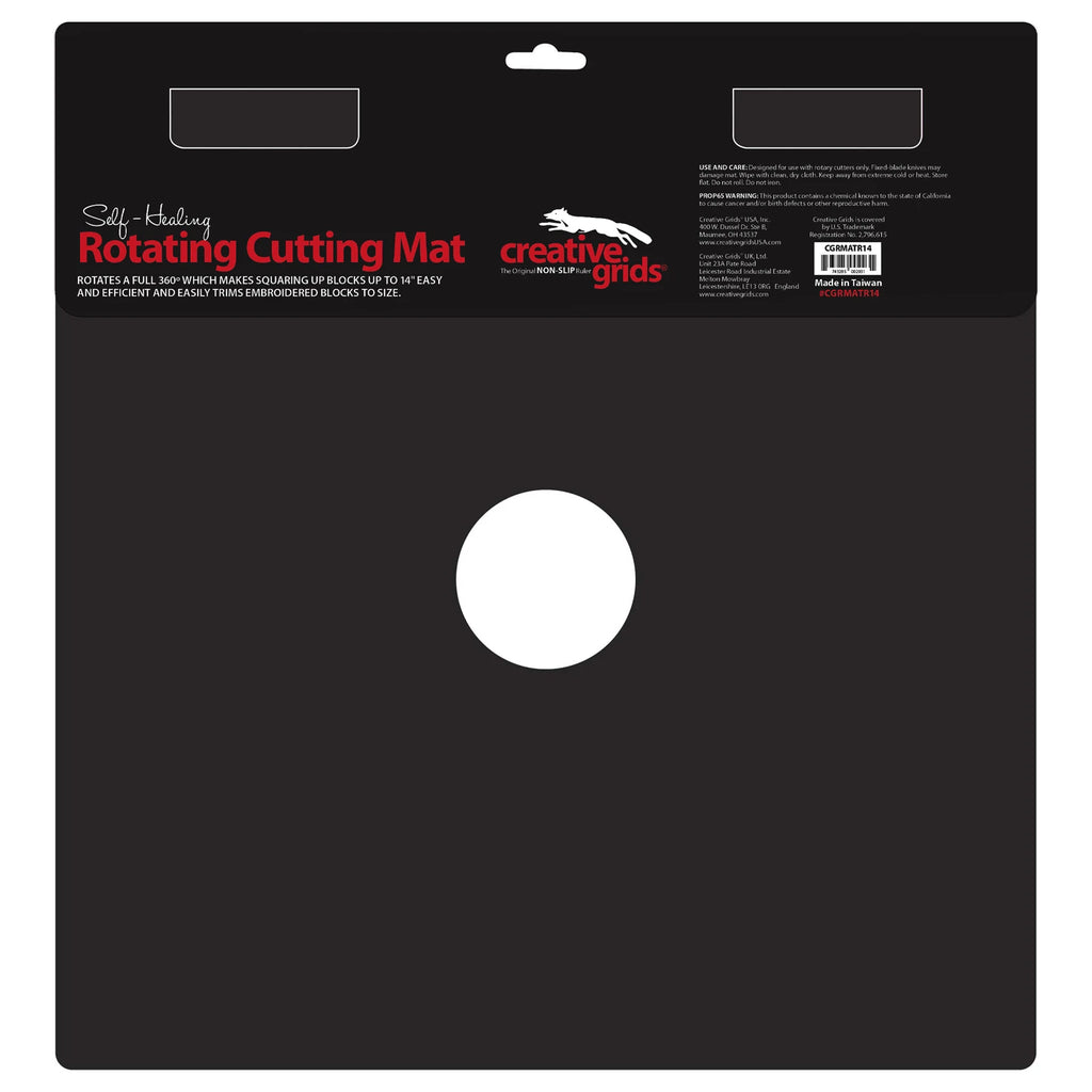 Creative Grids Self-Healing Rotating Rotary Cutting Mat 14in x 14in