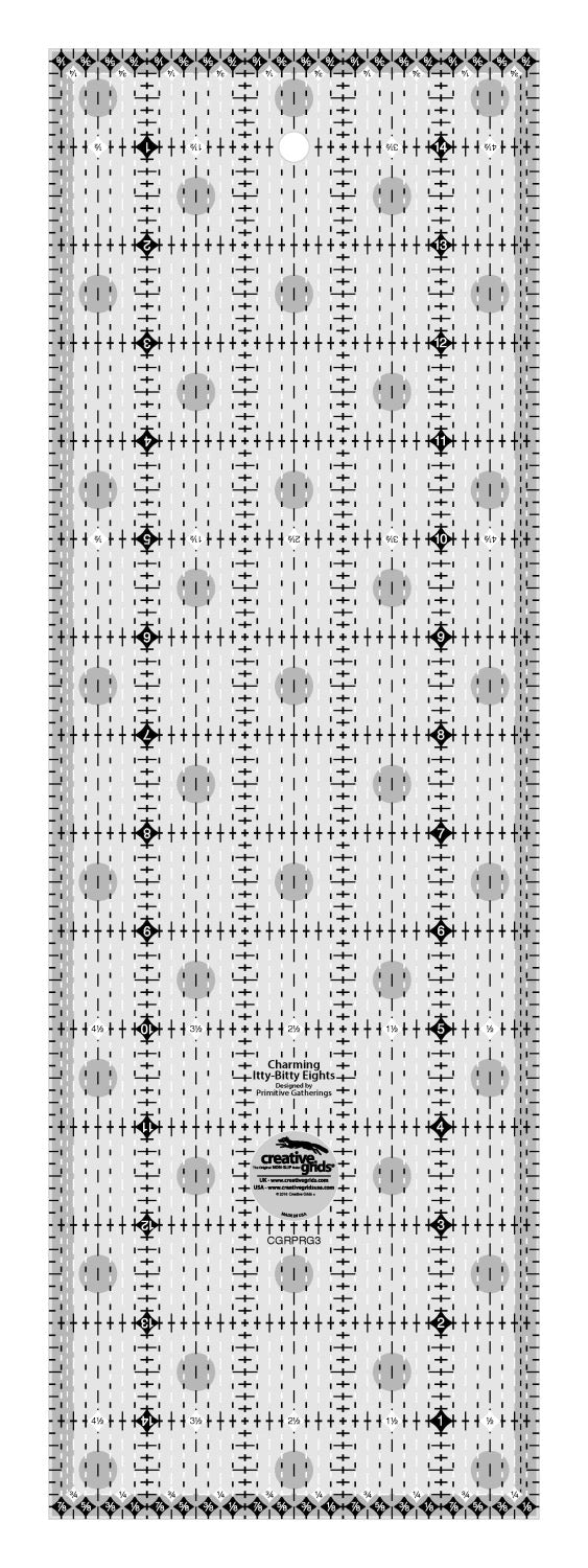 Creative Grids® Quilt Ruler Charming Itty-Bitty Eights 5in x 15in Rectangle