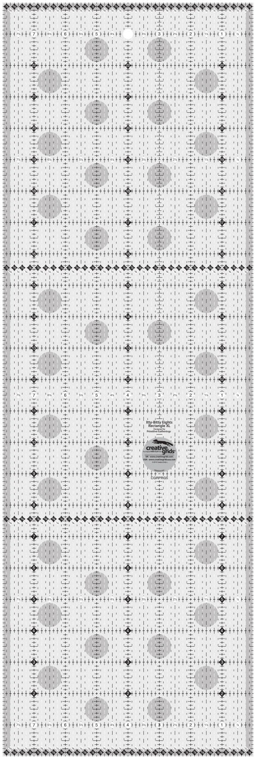 Creative Grids® Quilt Ruler Itty-Bitty Eights XL 8in x 24in Rectangle