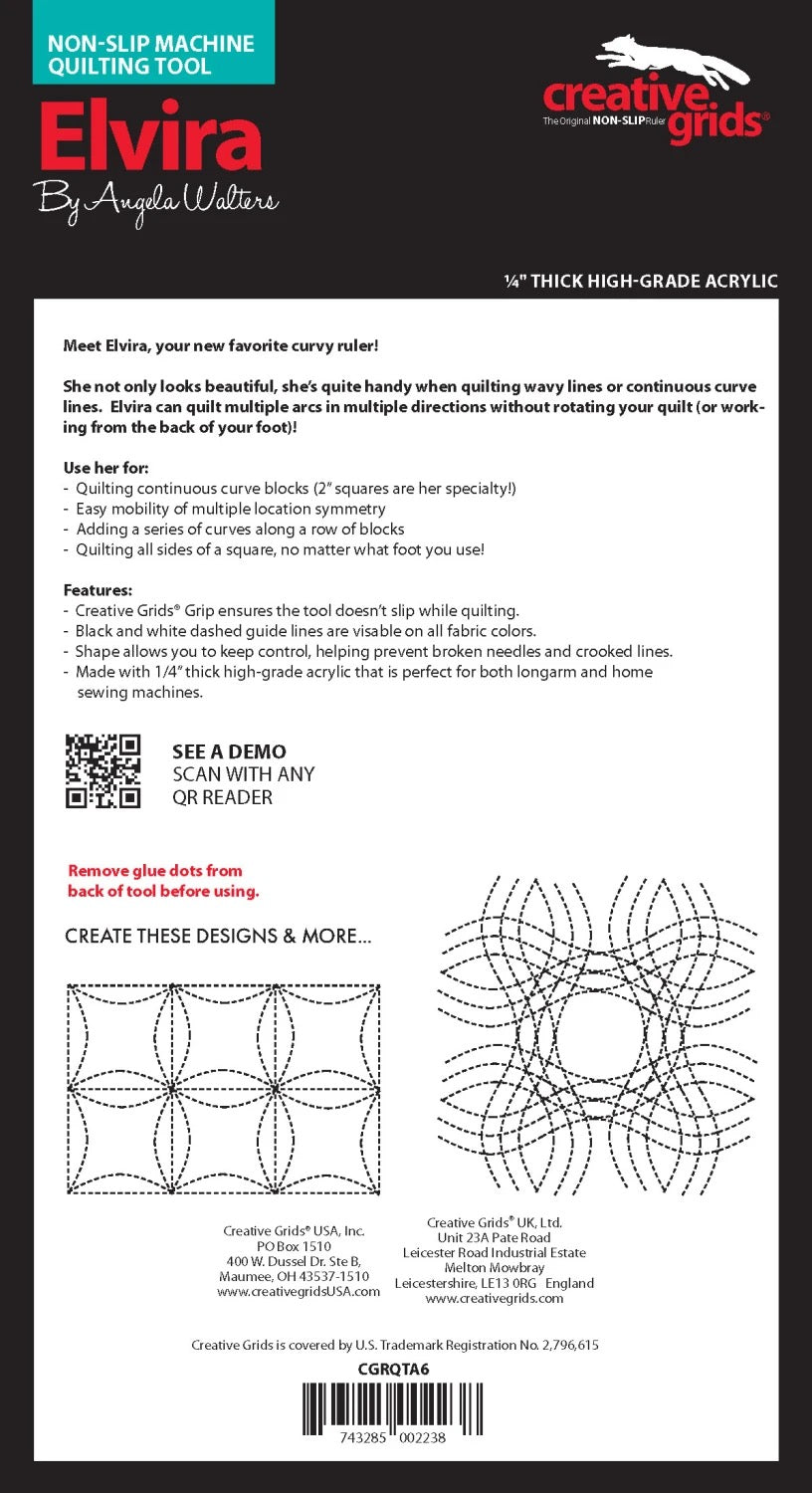 Creative Grids® Machine Quilting Tool Elvira