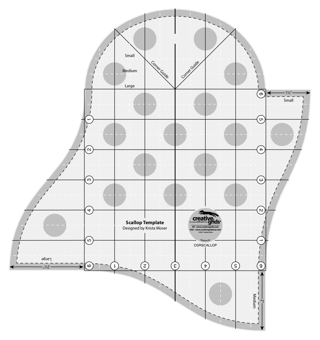 Creative Grids® Quilt Ruler Scallop Template