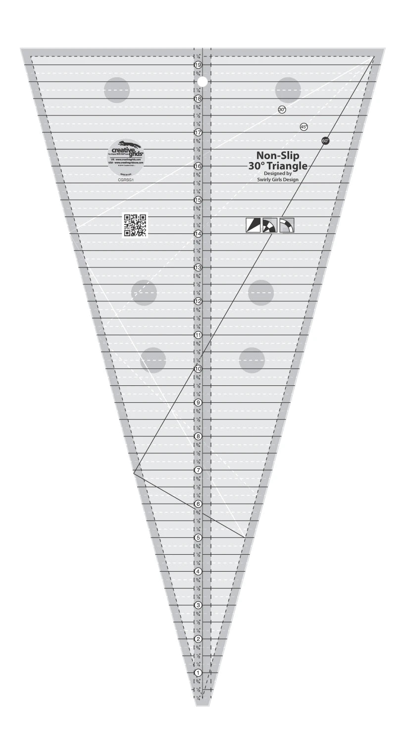 Creative Grids® Quilt Ruler 30 Degree Triangle