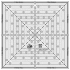 Creative Grids® Quilt Ruler 12-1/2in Square It Up or Fussy Cut Square