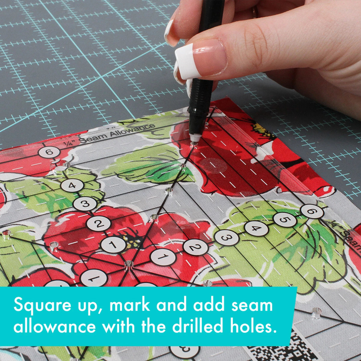 Creative Grids® Quilt Ruler 6-1/2in Square It Up or Fussy Cut Square