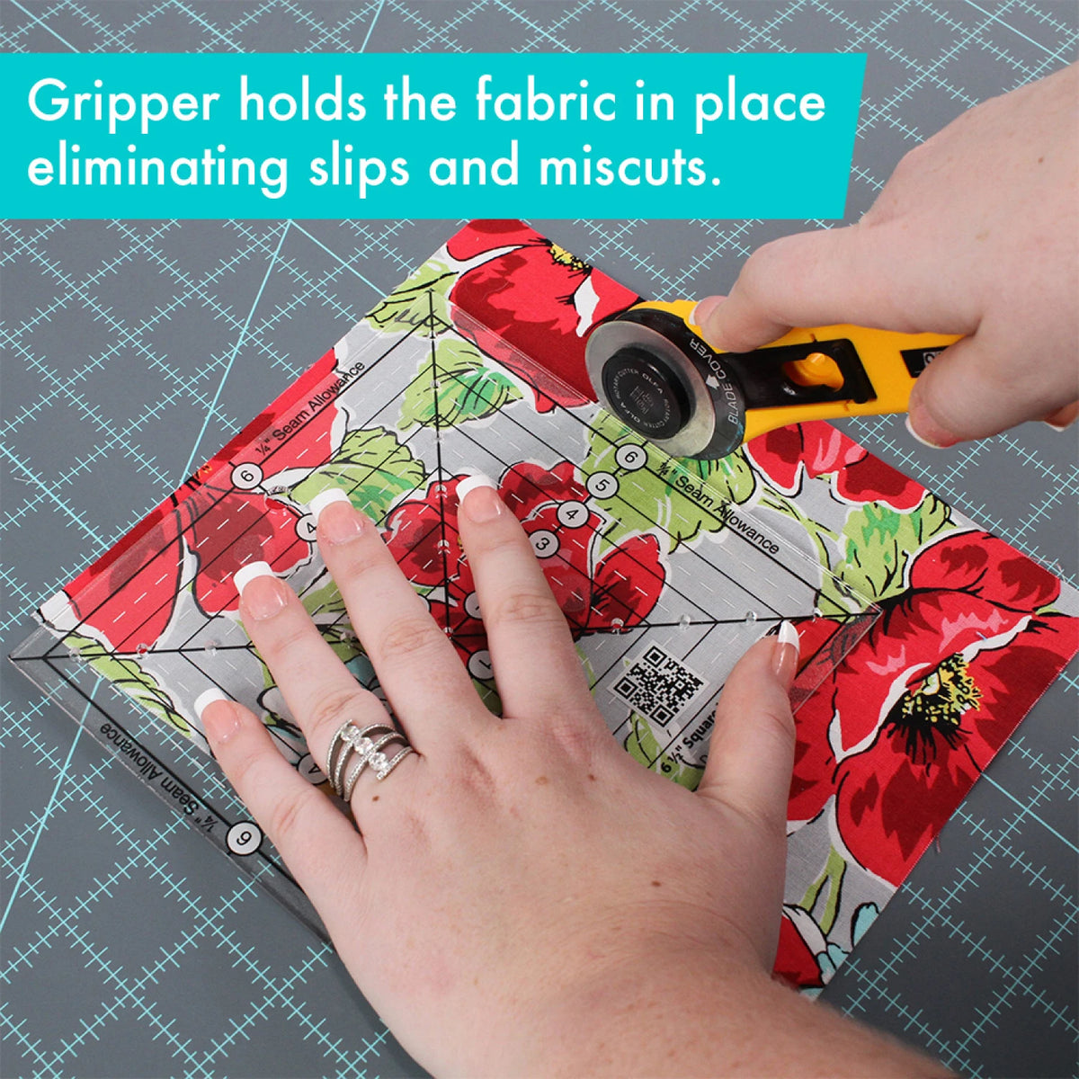 Creative Grids® Quilt Ruler 6-1/2in Square It Up or Fussy Cut Square