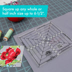 Creative Grids® Quilt Ruler 6-1/2in Square It Up or Fussy Cut Square
