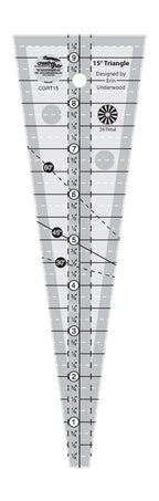 Creative Grids® Quilt Ruler 15 Degree Triangle